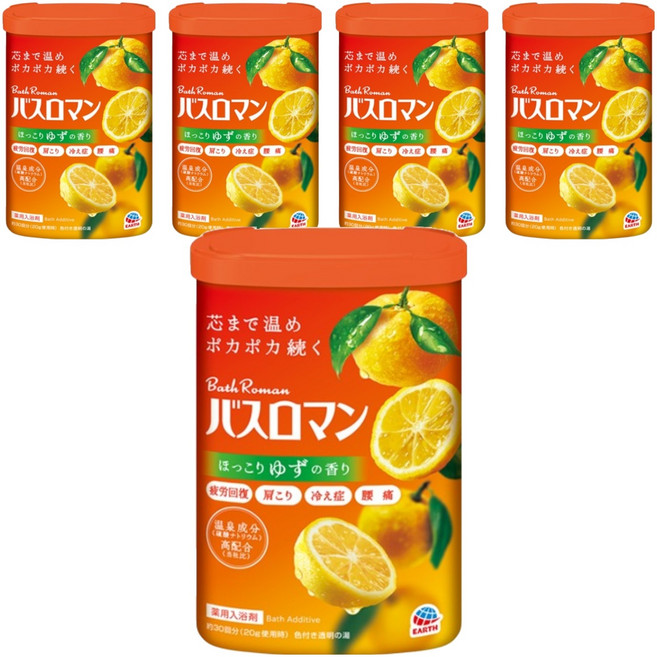 바스로망 입욕제 유자, 600g, 5개