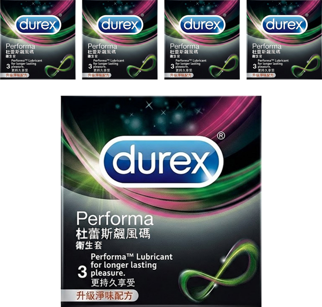 durex 杜蕾斯 飆風碼保險套, 3個, 5盒
