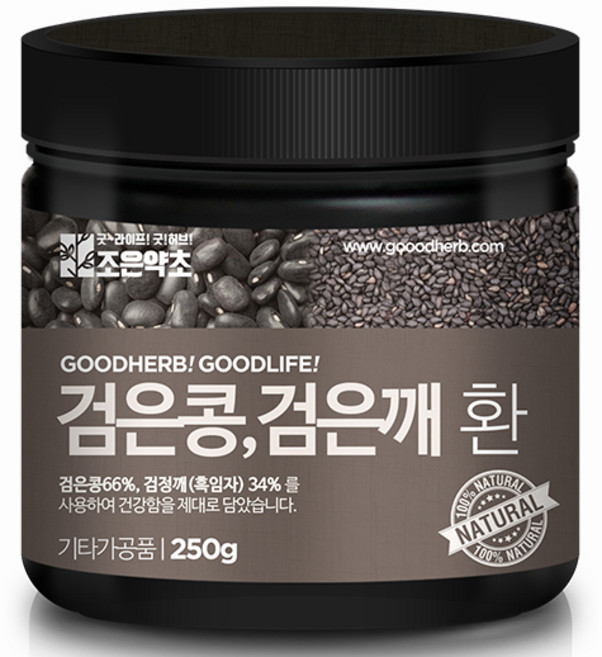 조은약초 프리미엄 검은콩검은깨환, 1개, 250g