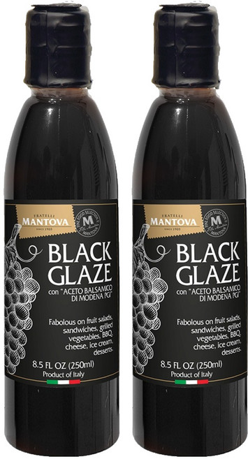 만토바 블랙 발사믹 글레이즈 소스, 250ml, 2개