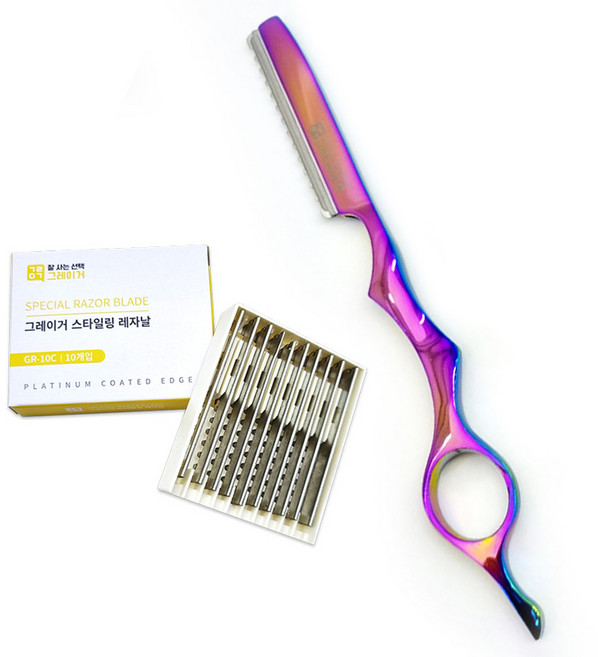 그레이거 전문가용 매직컬러 스타일링 레자기 GR-6C + 레자날 GR-10C 10p 세트, 레인보우(레자기), 1개