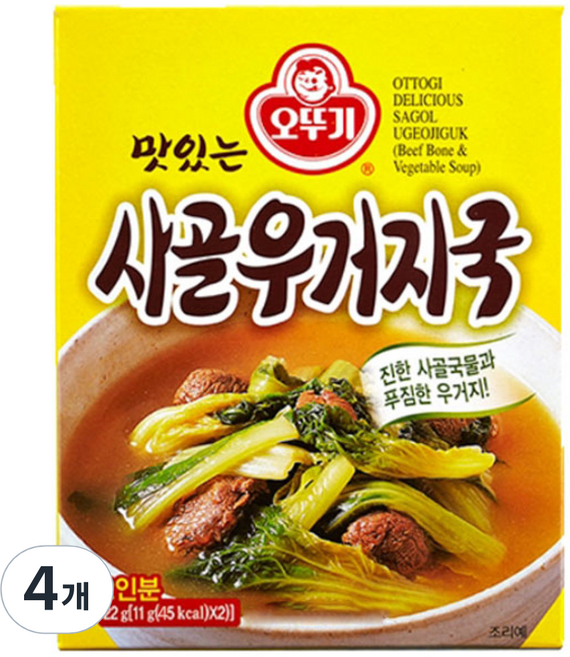 오뚜기 맛있는 사골우거지국, 22g, 4개