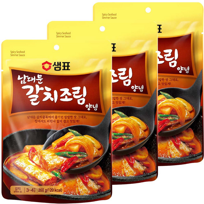샘표 남대문 갈치조림 양념, 200g, 3개