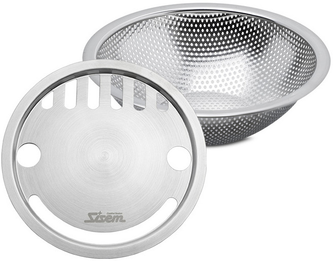 시샘 통스텐 스마일 배수구망, 실버, 1세트