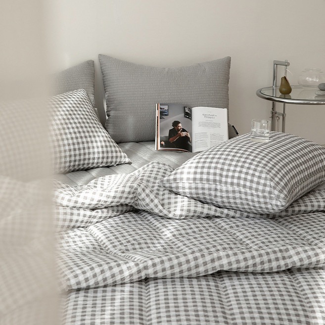 마틸라 디어썸머 시어서커 여름차렵이불, 퓨어체크