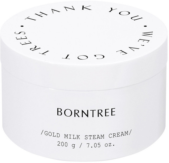 BORNTREE 黃金牛奶蒸氣乳霜, 200g, 1罐