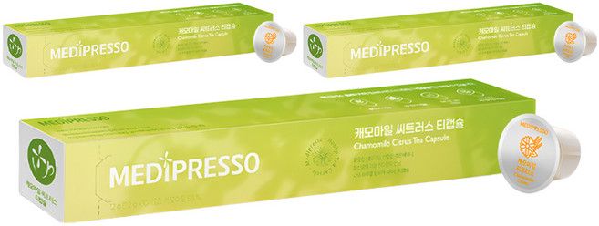 메디프레소 캐모마일 씨트러스 티 캡슐, 10개입, 3개, 1.2g