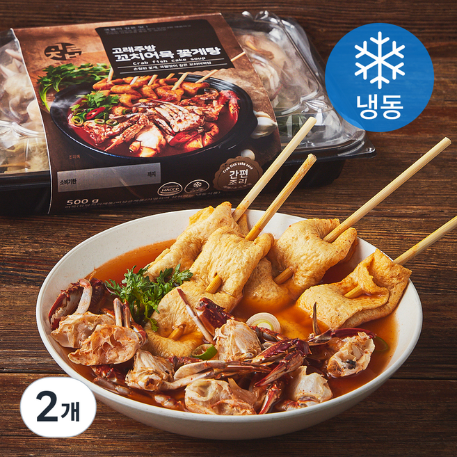고래주방 꼬치어묵 꽃게탕 (냉동), 500g, 2개