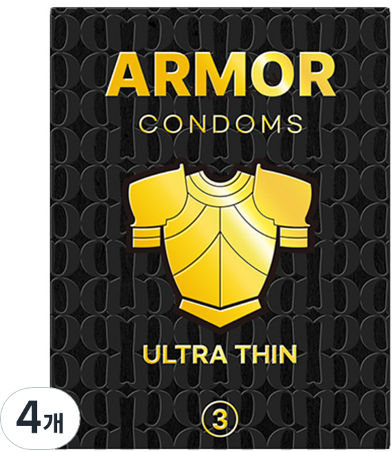 아머 루브리케이트 울트라씬 콘돔, 3개입, 4개