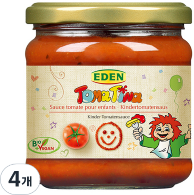 에덴 키즈 파스타소스, 4개, 스푼 본상품선택, 375g