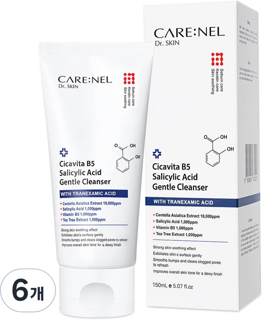 까레넬 시카비타 비파이브 살리실산 젠들 클렌저, 6개, 150ml - 쿠팡