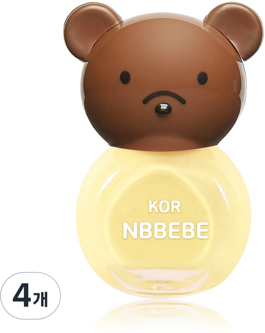 Nbbebe 兒童用指甲油, 奶油檸檬, 4個