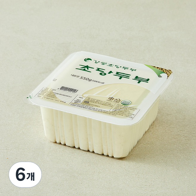 강릉초당두부 초당두부, 550g, 6개