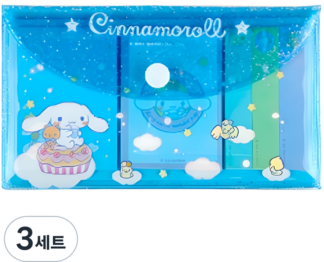 핑크망고 산리오 포켓 메모지 세트 시나모롤, 랜덤 발송, 3세트