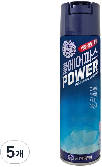 안티푸라민 쿨 에어파스 파워 250ml, 5개, 1개입 - 쿠팡