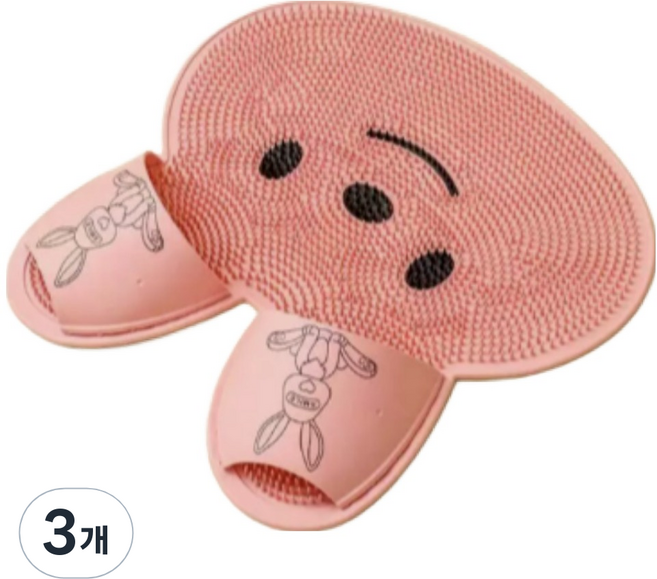 리온하임 풋브러쉬 발세척매트 핑크, 1개입, 3개, 450g