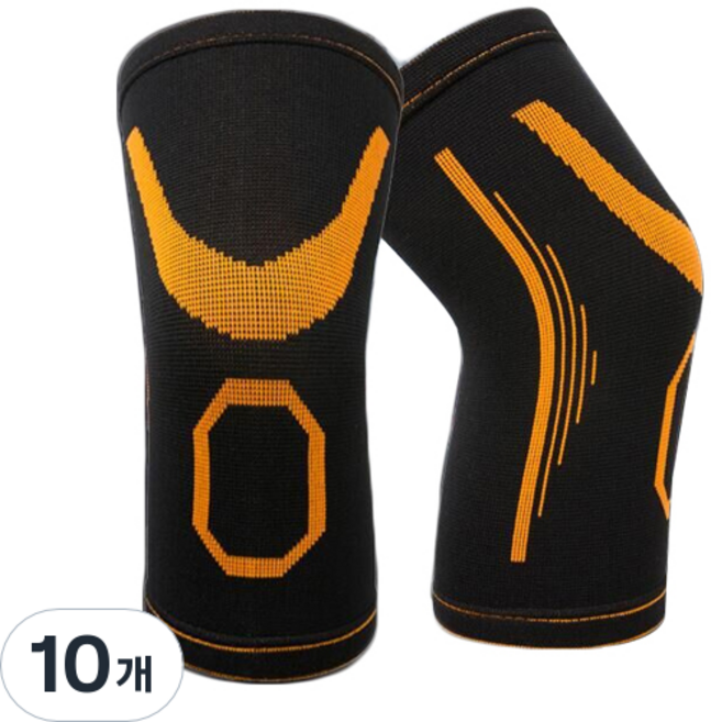 라이프플러스 탄력 무릎보호대 블랙 + 오렌지 7081, 10개