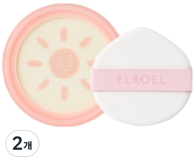 엘로엘 딸기우유 톤업 빅 선쿠션 리필 SPF50 PA++++, 2개, 25g