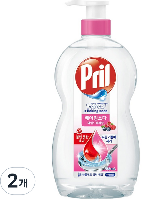 프릴 시크릿 오브 베이킹소다 플러스 와일드베리향, 2개, 700ml