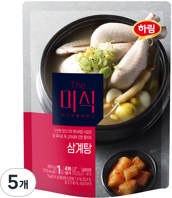 더미식 삼계탕, 900g, 5개