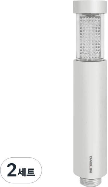 도비도스 여행용 필터 욕실 샤워기 트레블 세트, 화이트, 2세트