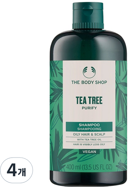 더바디샵 티트리 퓨리파잉 샴푸, 400ml, 4개