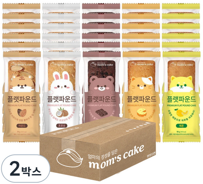 맘스케이크 플랫파운드 혼합세트, 60개, 50g