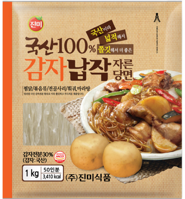 진미 감자납작당면, 1kg, 1개