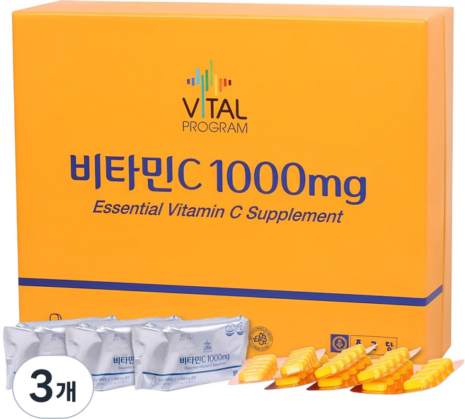 바이탈프로그램 정품 비타민C 1000mg, 600정, 3개
