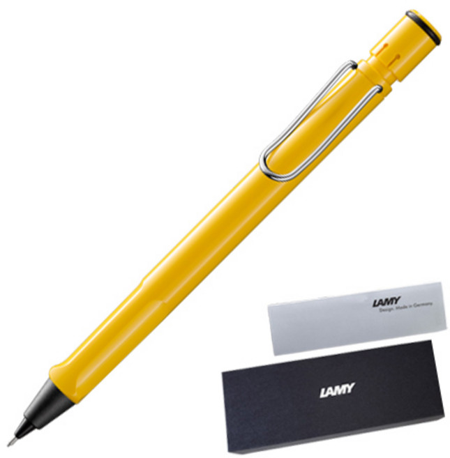 LAMY 사파리 샤프 옐로우 + 하드케이스 + 리플렛, 0.5mm, 1개