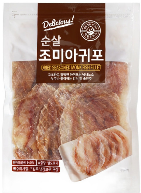 해맑은푸드 조미 순살 아귀포, 300g, 1개