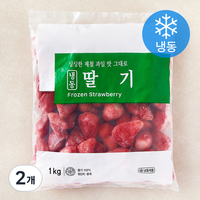 세미원 딸기 (냉동), 1kg, 2개