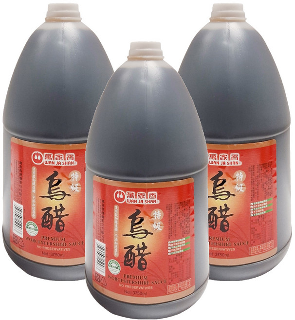 萬家香 特級烏醋, 3750ml, 3瓶