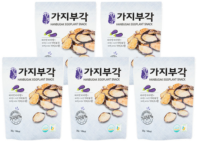 한부각 가지부각, 30g, 5개