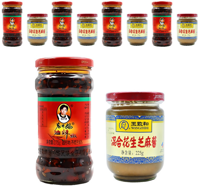 라오깐마 훠궈소스 라조장 275g + 즈마장 225g 세트, 5세트, 500g