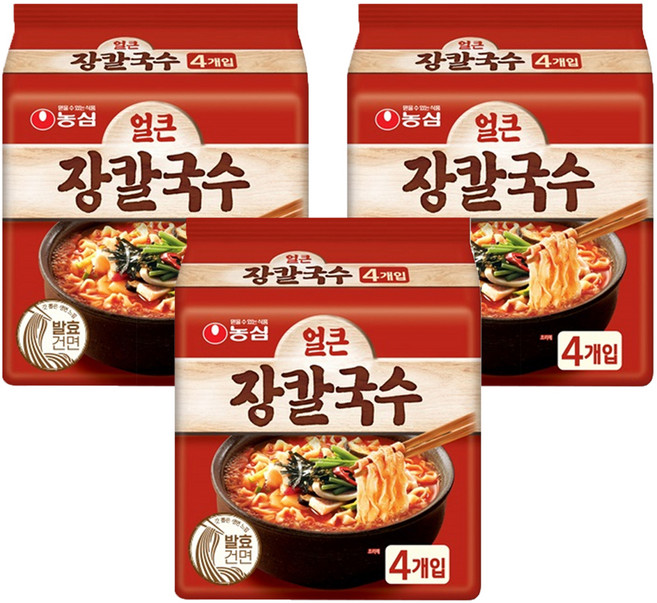 농심 얼큰 장칼국수 103g, 12개