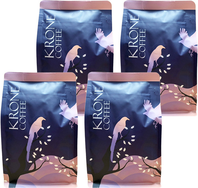 KRONE 皇雀 典藏曼巴咖啡豆, 咖啡豆(無研磨), 227g, 4包