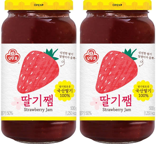 오뚜기 딸기쨈, 500g, 2개