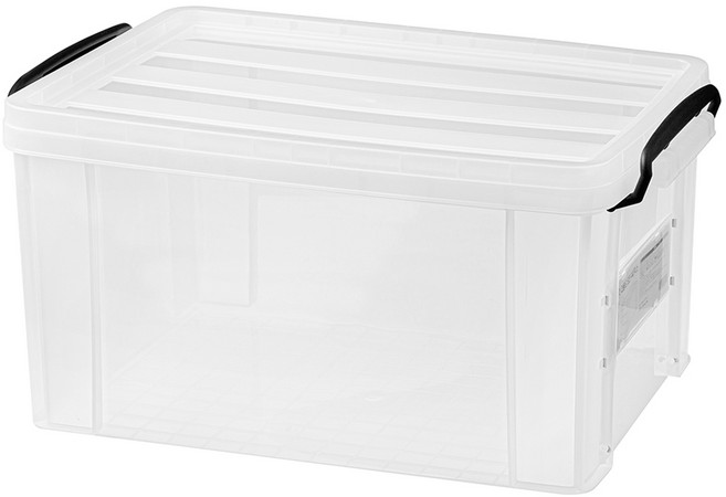 코멧 국내생산 다용도 모던 수납박스, 투명, 1개