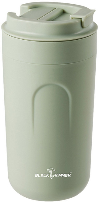BLACK HAMMER 台灣公司貨 雙層隔熱咖啡隨行杯, 1個, 綠色, 530