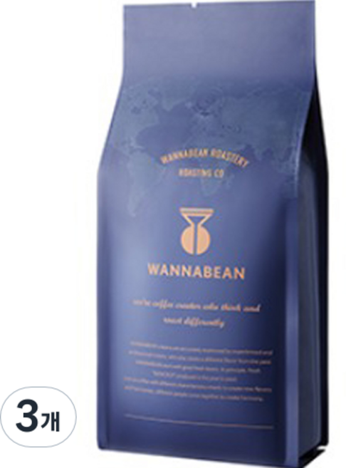 워너빈 더 퍼스트 블렌딩 원두커피, 1kg, 3개, 프렌치프레스(굵음)