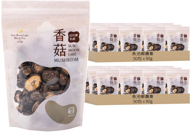 魚池鄉農會 中朵香菇, 90g, 100包
