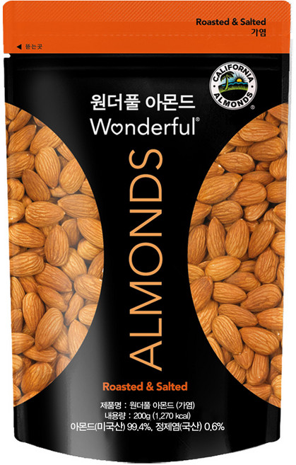 파라마운트팜스 원더풀 아몬드, 200g, 1개