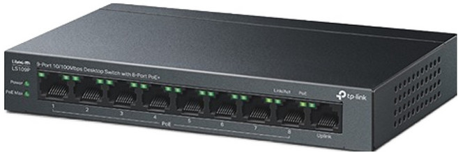 티피링크 9포트 10 / 100Mbps 데스크톱 스위치, LS109P, 1개