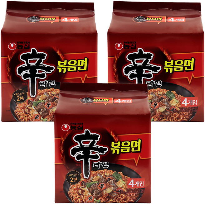 신라면 볶음면 131g, 12개