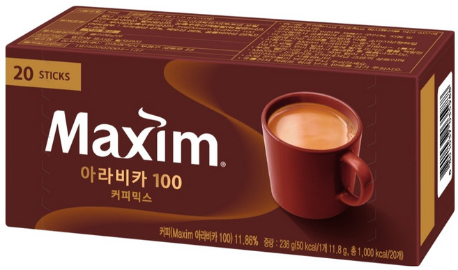 맥심 아라비카 100 커피믹스, 11.8g, 20개입, 1개