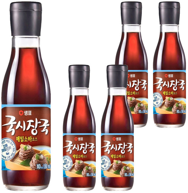 샘표 국시장국 메밀소바소스, 350ml, 5개