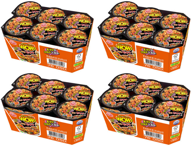 오뚜기 와우 새우 진짬뽕 컵 80g, 24개