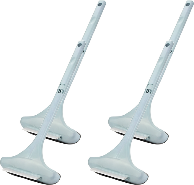 놀자리빙 스퀴지 겸용 방충망 청소솔, 연블루, 4개