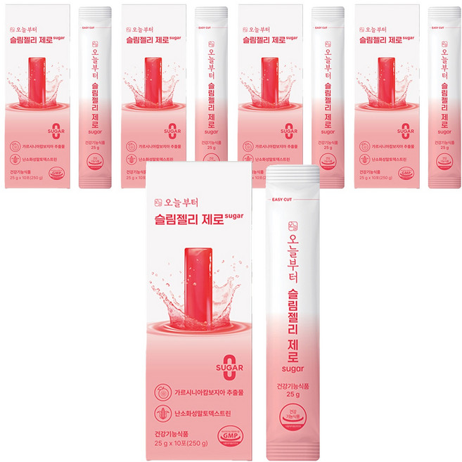 오늘부터 슬림젤리 제로슈가 다이어트 보조제 석류맛, 250g, 5개